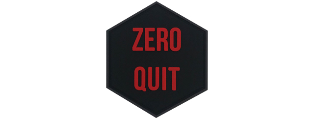 Hexagon PVC Patch "Zero Quit"