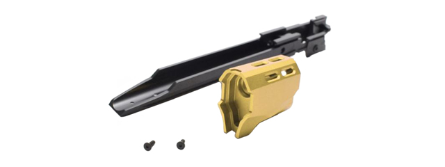 Laylax Hi-Capa Custom Lower Frame "R" Edge 5.1 & Compensator Set (Color: Gold)