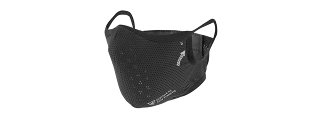 Laylax Small - Medium AeroFlex Face Guard (Color: Black)