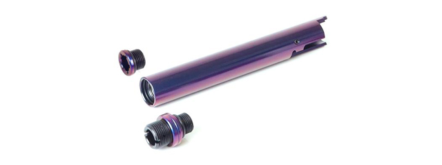 Laylax Zanshin 2 Way Fixed Non-Recoiling Outer Barrel for Hi-Capa Series GBB Airsoft Pistols (Color: Murasaki Purple)