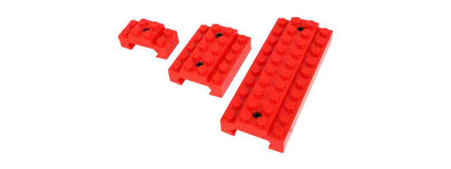 Laylax Block Picatinny Rail Cover Set (Color: Red)