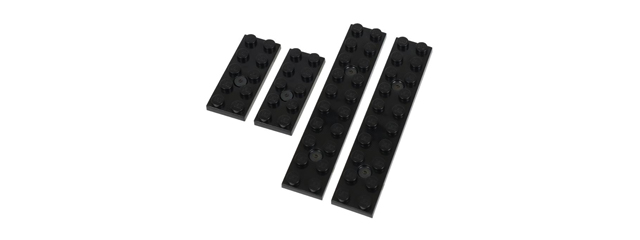 Laylax Block M-LOK Rail Cover Set (Color: Black)