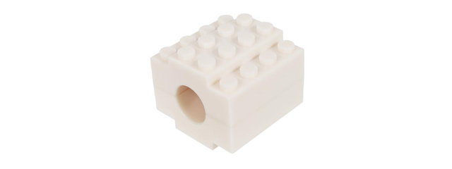 Laylax Block Series 14mm CCW Flash Hider (Color: White)