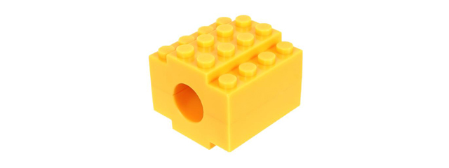 Laylax Block Series 14mm CCW Flash Hider (Color: Yellow)