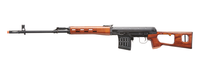 LCT SVD Dragunov Electric Airsoft Sniper Rifle w/ Real Wood Furniture (Color: Wood)