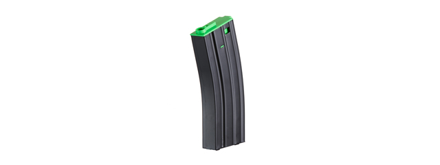 Lancer Tactical Metal Gen 2 120 Round Mid Capacity Airsoft Magazine for M4/M16 (Color: Black & Green)