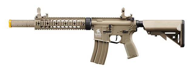 Lancer Tactical LT-15CT-G2-E Nylon Polymer Hybrid M4 Gen2 SD AEG with Mock Suppressor (Tan)