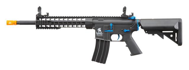 Lancer Tactical Gen 2 13.5" Keymod M4 Carbine Airsoft AEG Rifle (Color: Black / Blue)