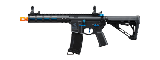 Lancer Tactical Gen 3 Archon 9" M-LOK M4 Airsoft Rifle w/ Delta Stock (Color: Black & Blue)