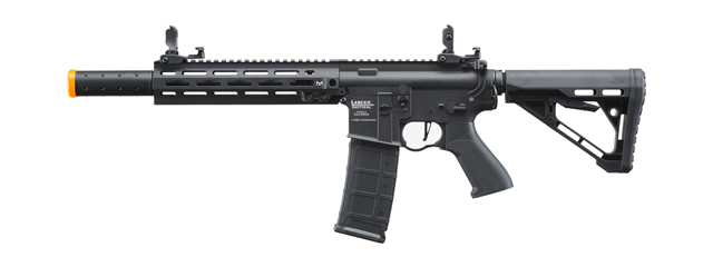 Lancer Tactical Blazer 10" M-LOK Proline Series M4 Airsoft Rifle with Delta Stock & Mock Suppressor (Color: Black)