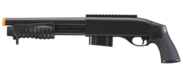 Double Eagle M401 Pump Action Airsoft Spring Shotgun (Color: Black)