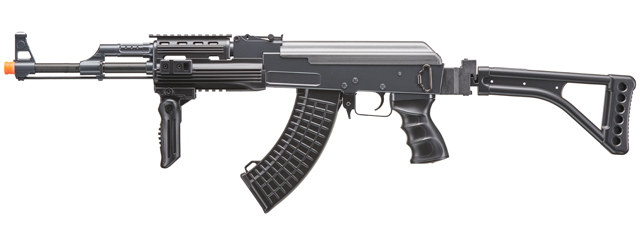 Double Eagle M900E Tactical AK-47 RIS Auto Electric Gun Metal Body Plastic Gear Side Folding Stock and Folding Foregrip