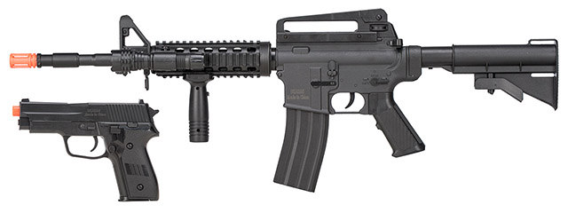 UK Arms 9003 M4 Rifle and P228 Combo (Color: Black)