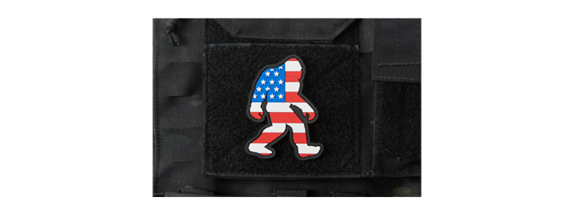 Bigfoot with U.S. Flag PVC Morale Patch