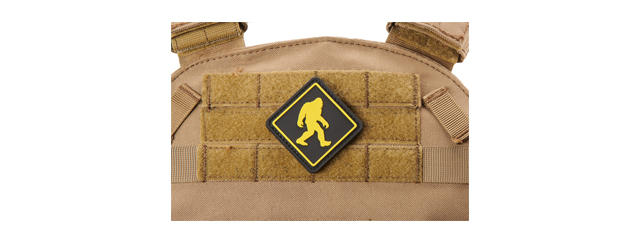 Bigfoot Walks PVC Morale Patch (Color: Black)