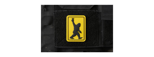 "Oh Yeah, Big Foot" PVC Morale Patch (Color: Yellow)