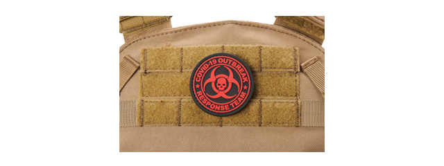 Covid-19 Outbreak Response Team PVC Patch (Color: Red)