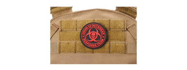 Covid-19 Outbreak Response Team PVC Patch (Color: Red)