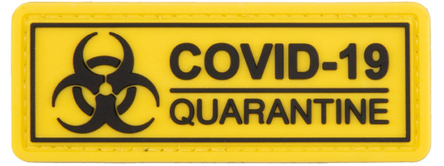 Covid-19 Quarantine PVC Patch (Color: Yellow)