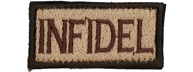 Infidel Embroidered Patch (Color: Tan)