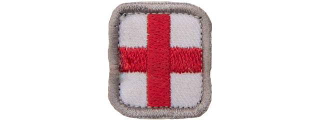 Embroidered Red Cross MED Logo Patch (Color: Red)