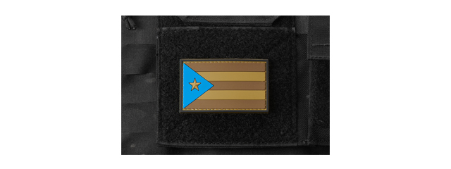 Puerto Rico Flag PVC Morale Patch (Color: Coyote Tan)