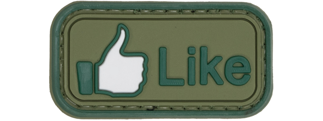 Like Button PVC Patch (Color: OD Green)