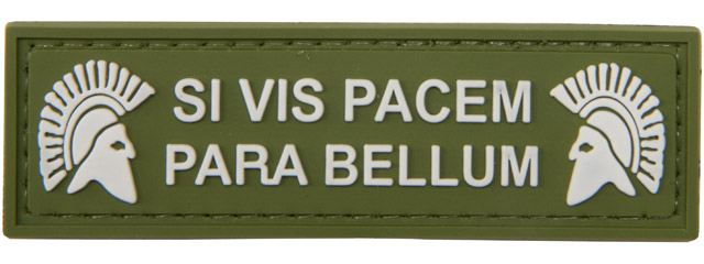 Molon Labe "Si Vis Pacem Para Bellum" PVC Patch (Color: OD Green)