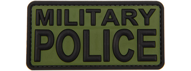 Military Police PVC Patch (Color: Green and Black)