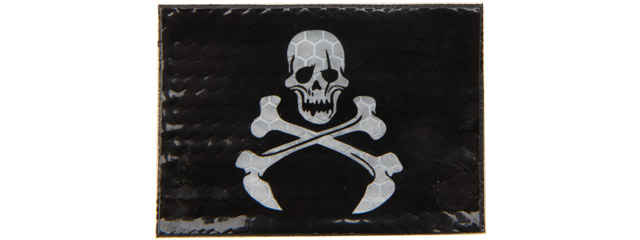 Reflective Skull Patch (Color: Black)