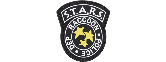 STARS Racoon Police Dep PVC Patch (Color: Black)