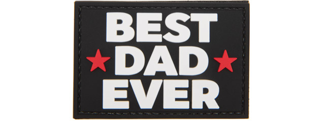 Best Dad Ever PVC Patch (Color: Black)