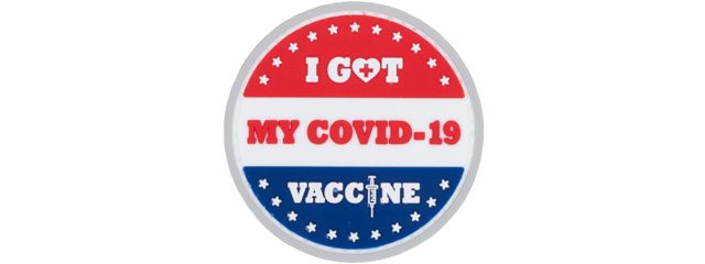 "I Got My Covid-19 Vaccine" Surround By Stars PVC Patch