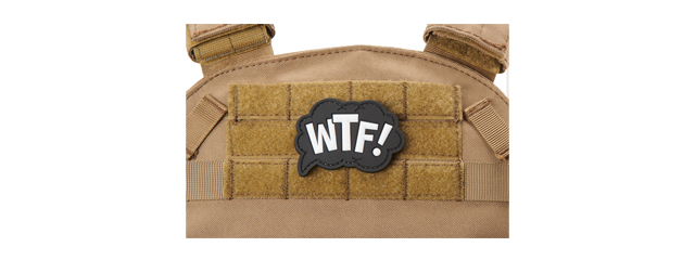 "WTF What The Fuck" PVC Patch (Color: Black & White)
