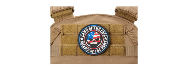 "Land of the Free, Because of the Brave" PVC Morale Patch