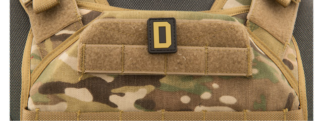 Letter "D" PVC Patch (Color: Tan)
