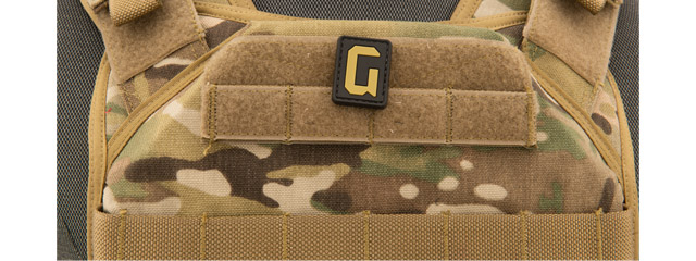 Letter "G" PVC Patch (Color: Tan)