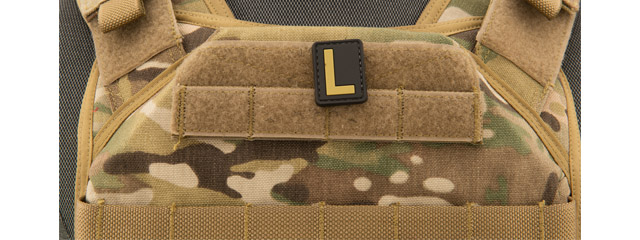 Letter "L" PVC Patch (Color: Tan)