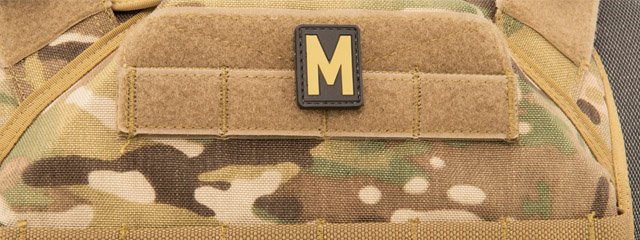 Letter "M" PVC Patch (Color: Tan)