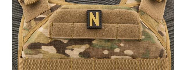 Letter "N" PVC Patch (Color: Tan)
