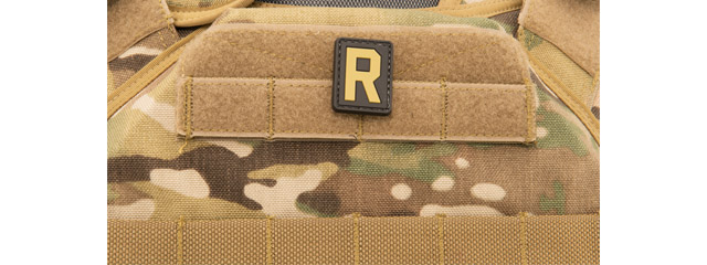 Letter "R" PVC Patch (Color: Tan)