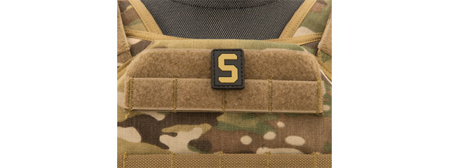 Letter "S" PVC Patch (Color: Tan)