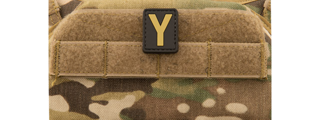Letter "Y" PVC Patch (Color: Tan)