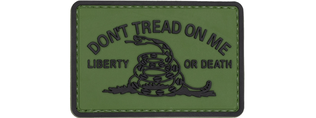 "Don't Tread on Me Liberty or Death" PVC Patch (Color: OD Green)