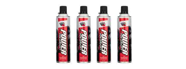 Puff Dino 450ml Green Gas Can for Japanese & ABS Slide Pistols (Pack of 4)