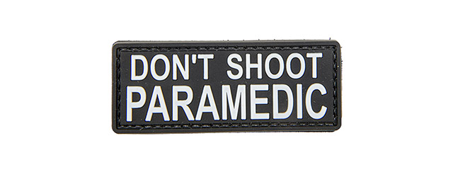 "Don't Shoot Paramedic" PVC Patch (Color: Black and White)