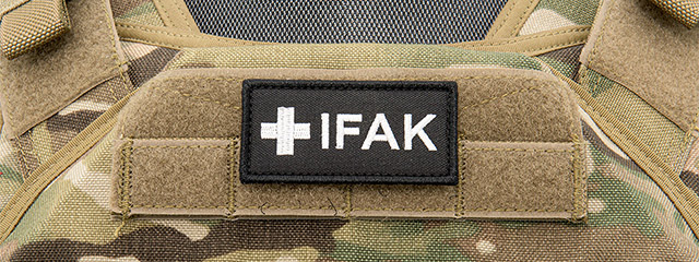 IFAK Individual First Aid Kit Small Patch (Color: Black and White)