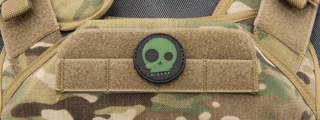 Glow in the Dark Funny Skull PVC Patch