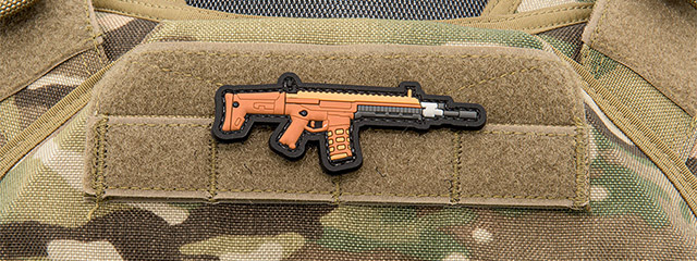 3D Gun PVC Patch (Color: Brown) - Click Image to Close