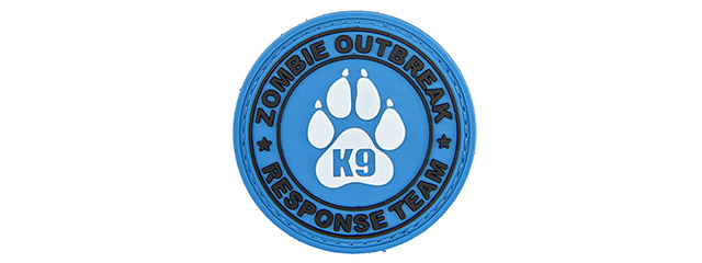 Zombie Outbreak Response Team PVC Patch w/ K9 Paw (Blue Version)